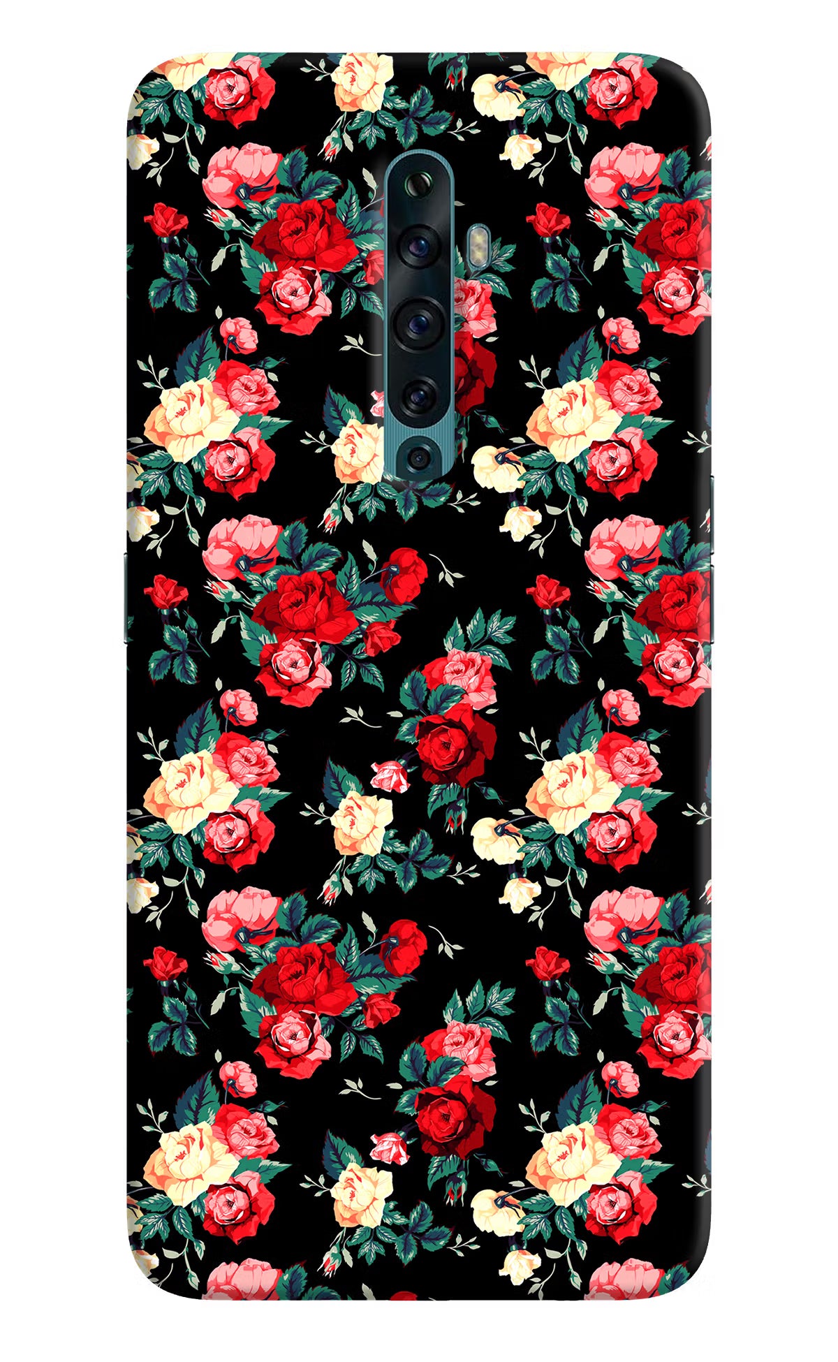 Rose Pattern Oppo Reno2 F Back Cover