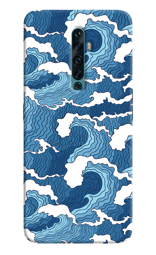 Blue Waves Oppo Reno2 F Back Cover