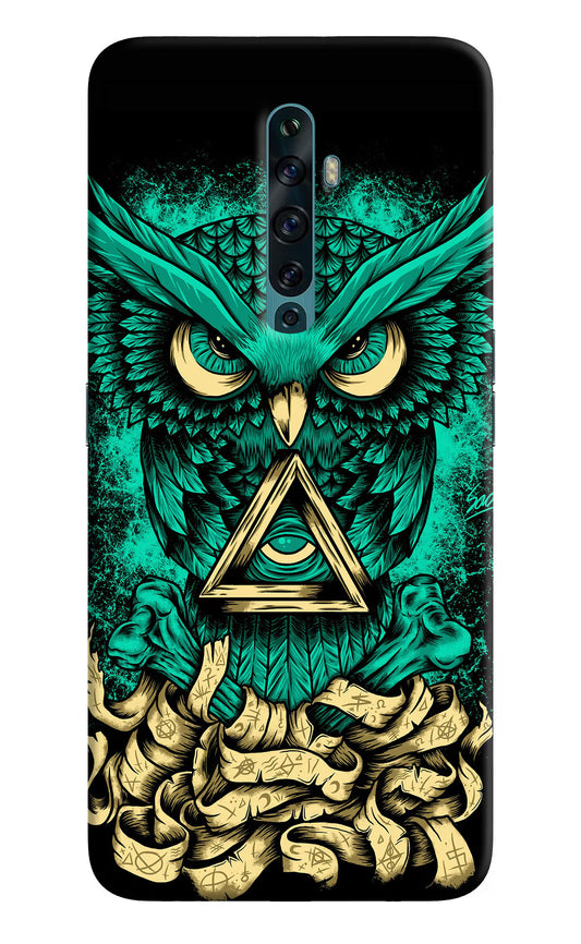 Green Owl Oppo Reno2 F Back Cover