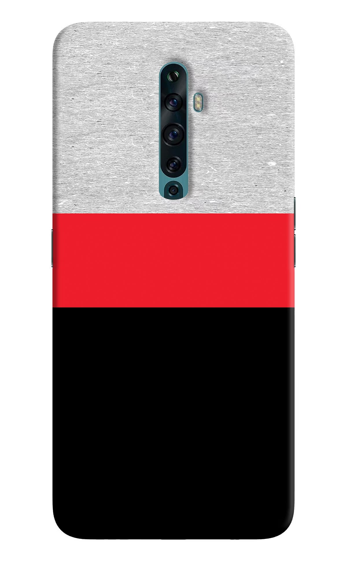 Tri Color Pattern Oppo Reno2 F Back Cover