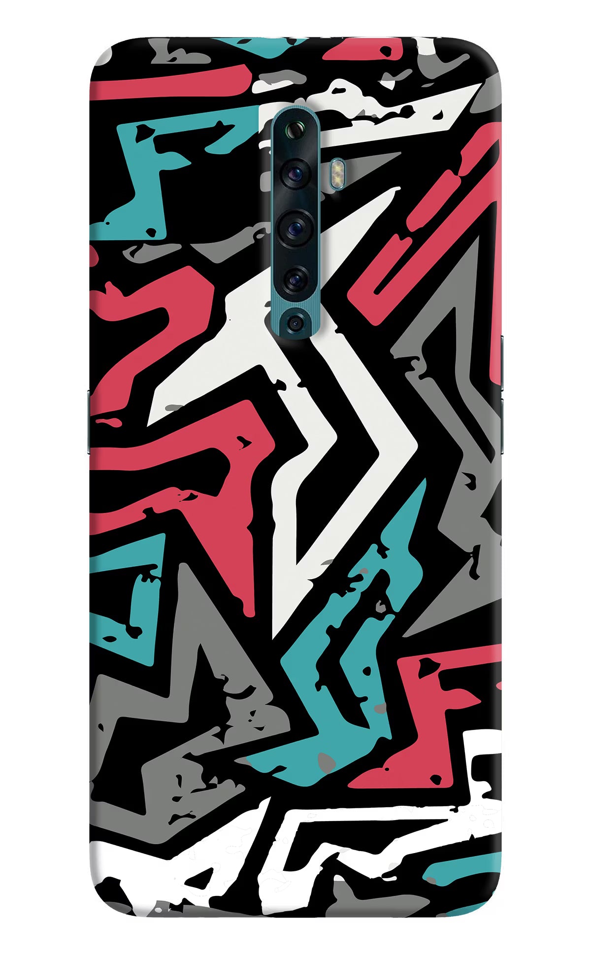 Geometric Graffiti Oppo Reno2 F Back Cover