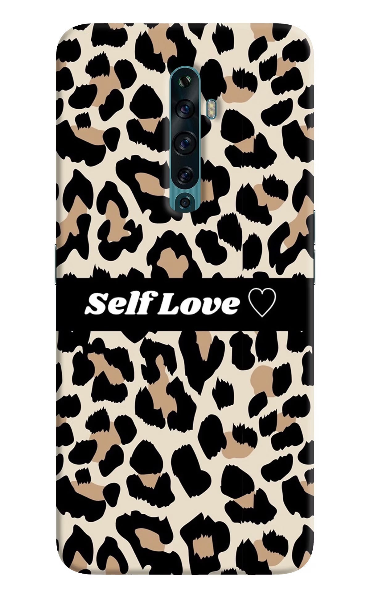Leopard Print Self Love Oppo Reno2 F Back Cover
