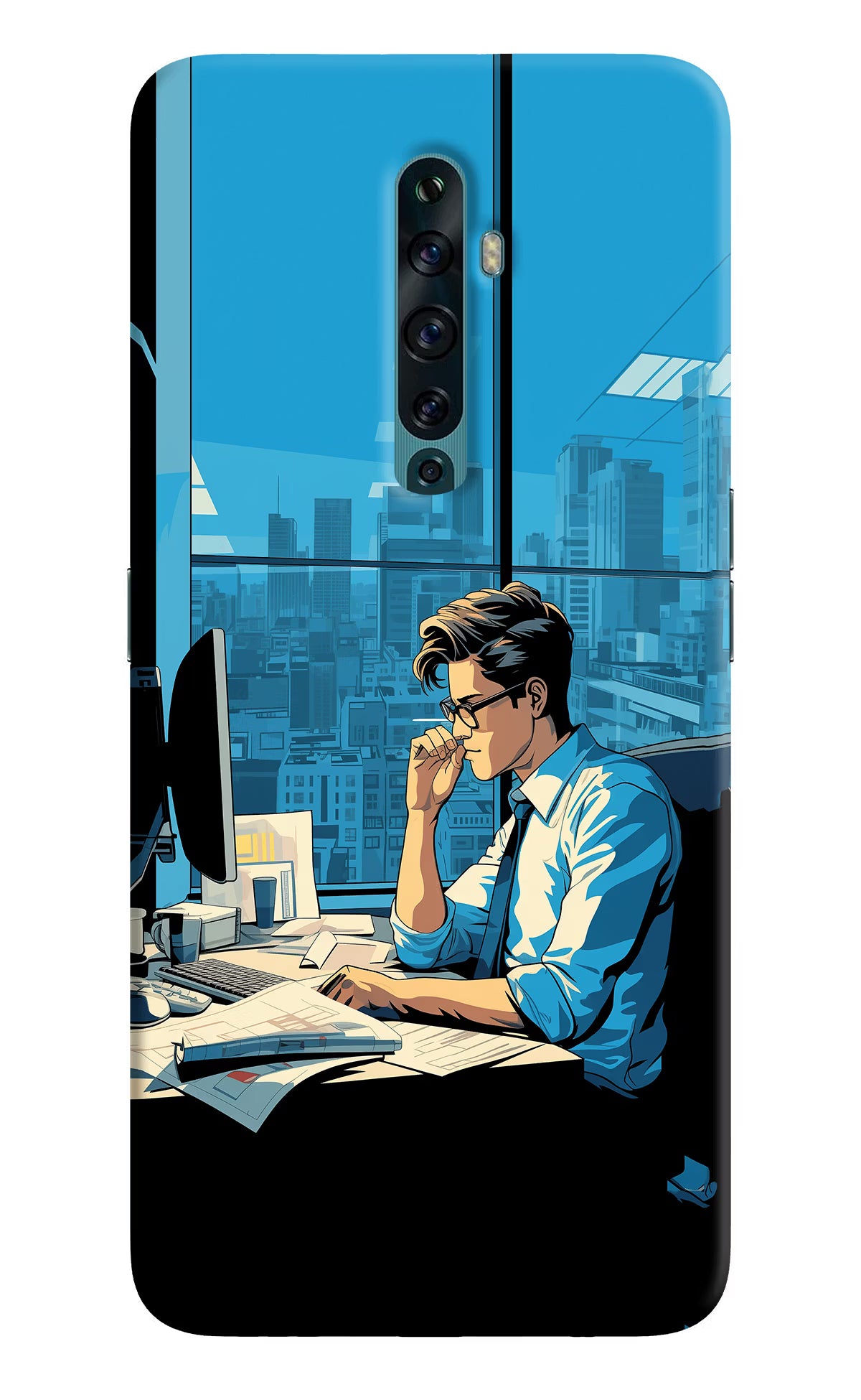 Focused Hustler (AI Generated) Oppo Reno2 F Back Cover