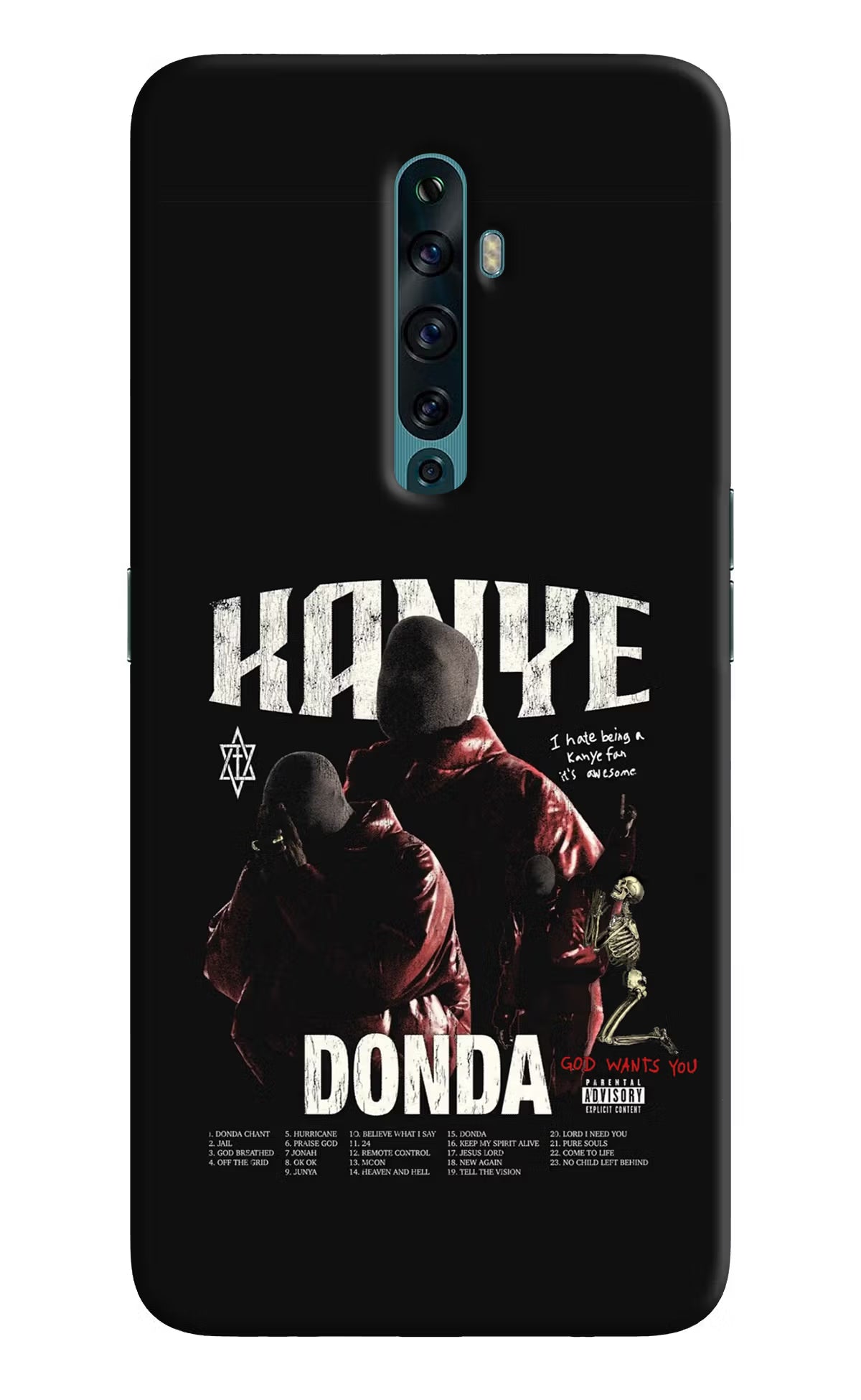 Donda Kanye West Oppo Reno2 F Back Cover