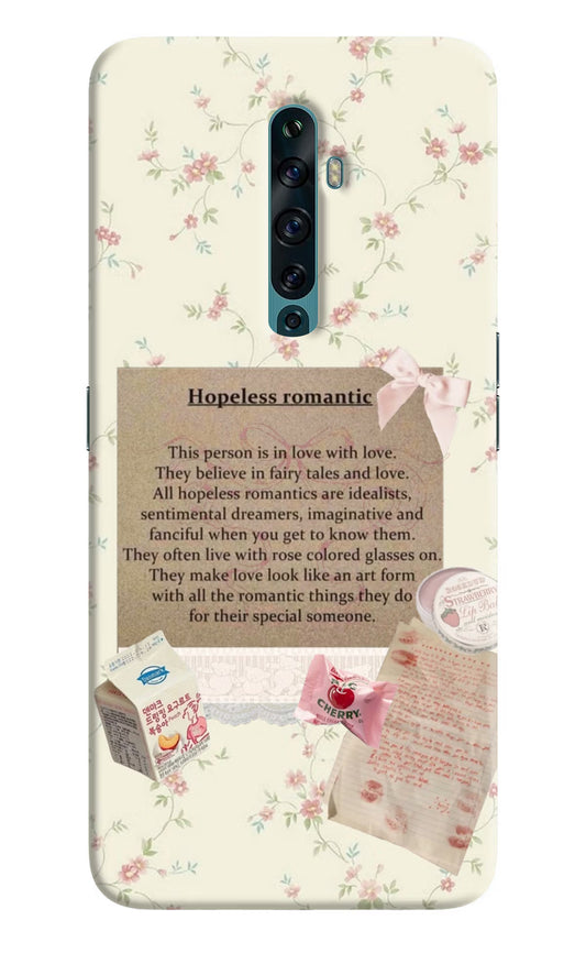 Hopeless Romantic Oppo Reno2 F Back Cover