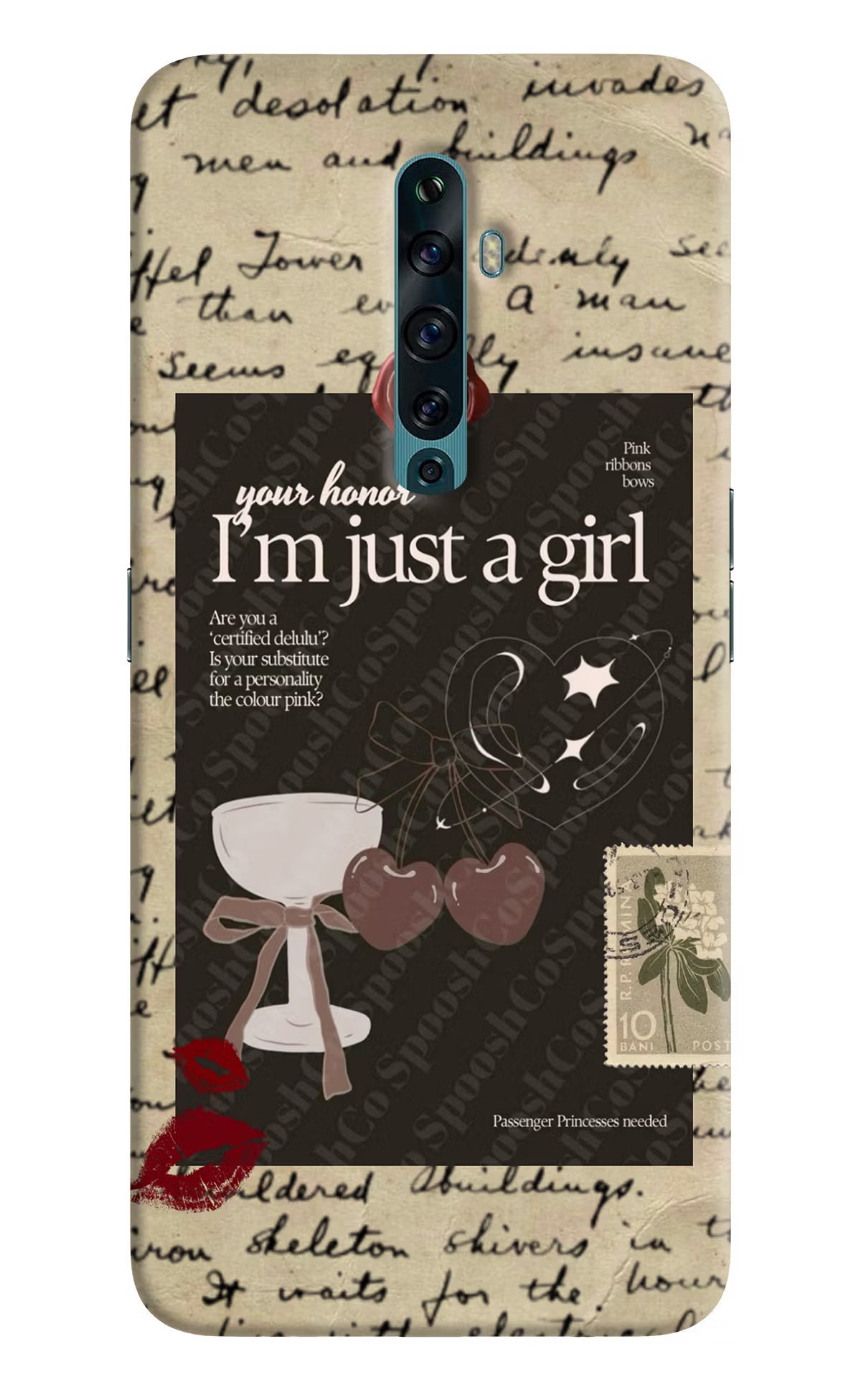 I am just a girl Oppo Reno2 F Back Cover