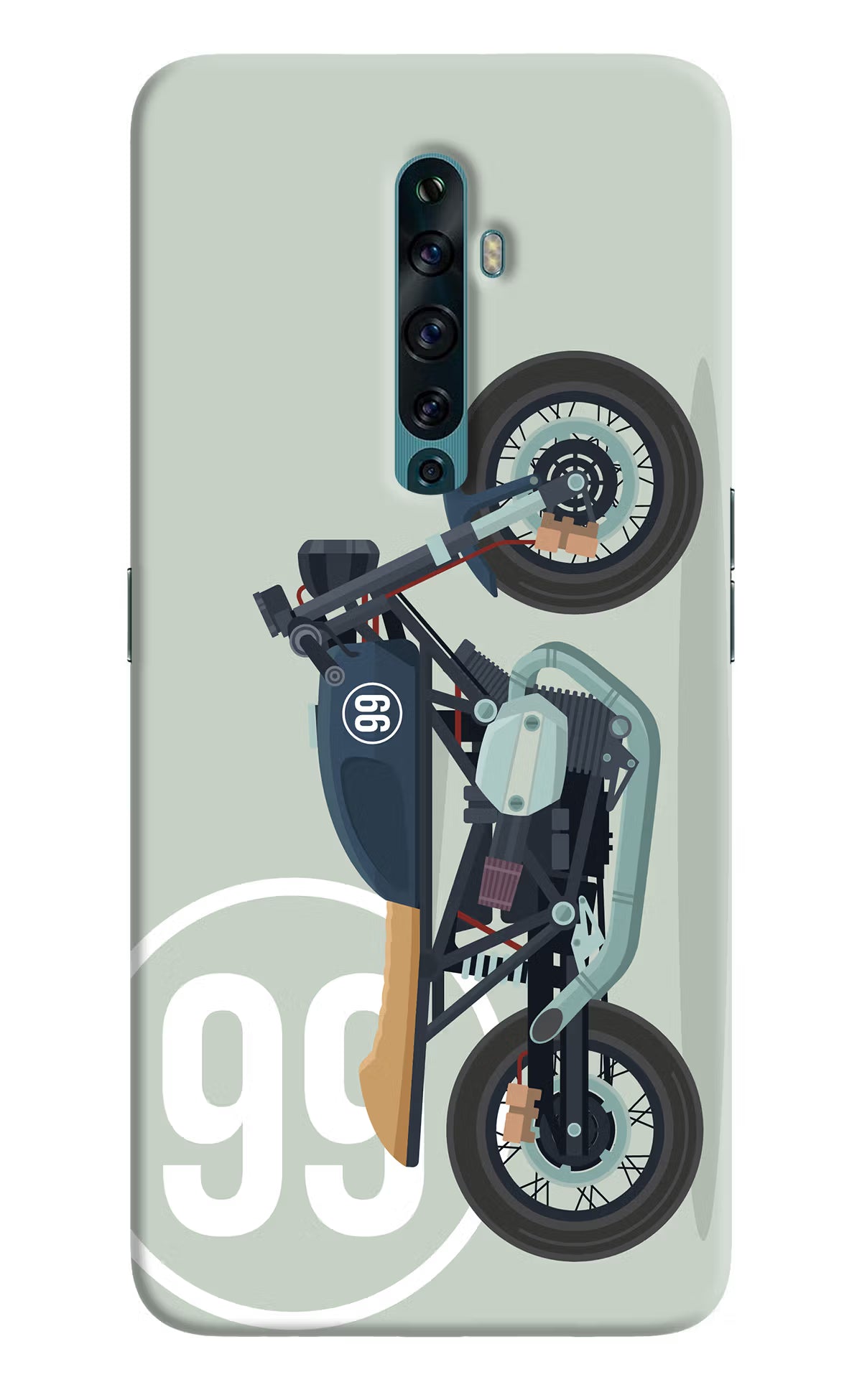Classic Cafe Racer 99 Oppo Reno2 F Back Cover