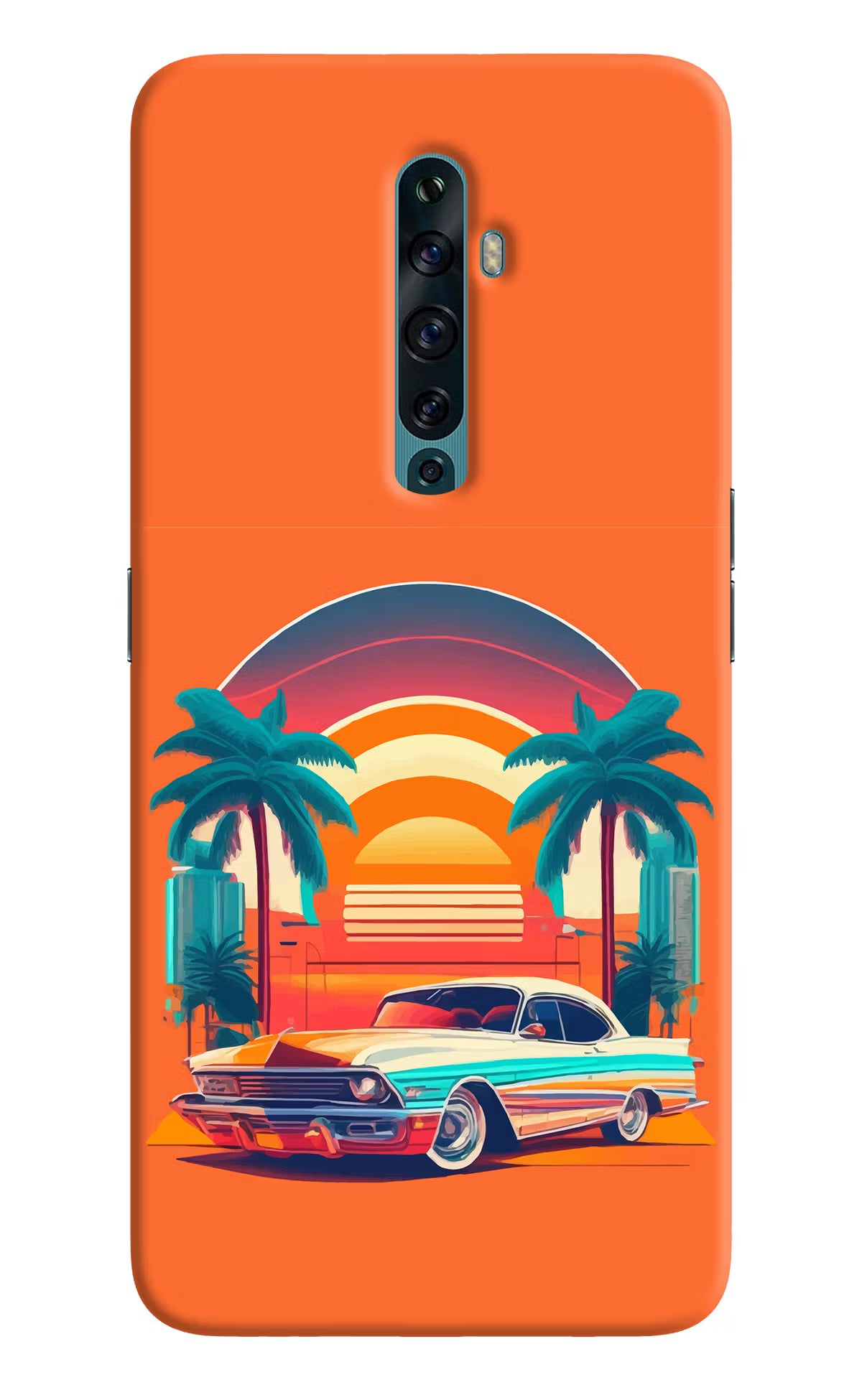 Palm Drive 80s Oppo Reno2 F Back Cover