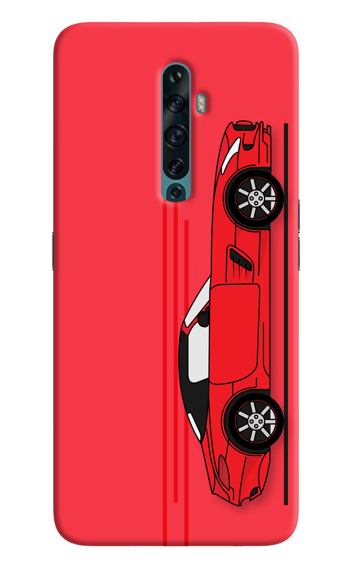Red Velocity Oppo Reno2 F Back Cover