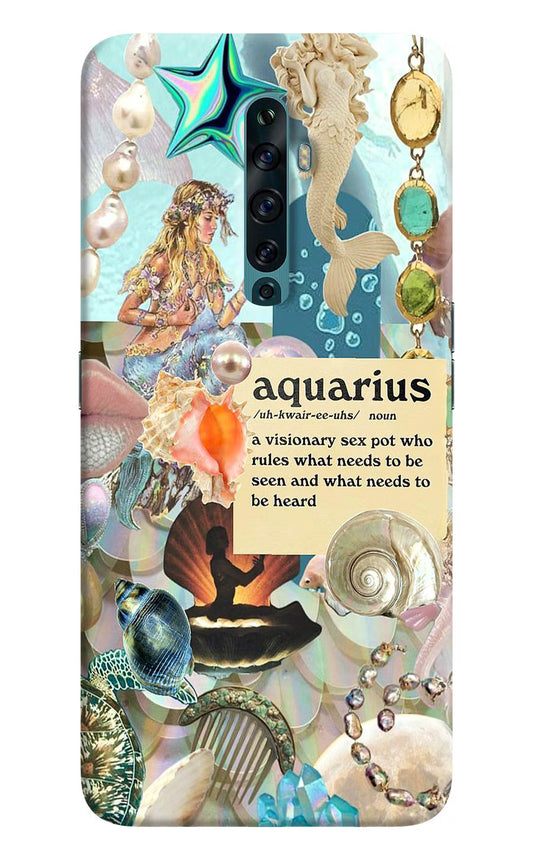 Aquarius Zodiac Oppo Reno2 F Back Cover