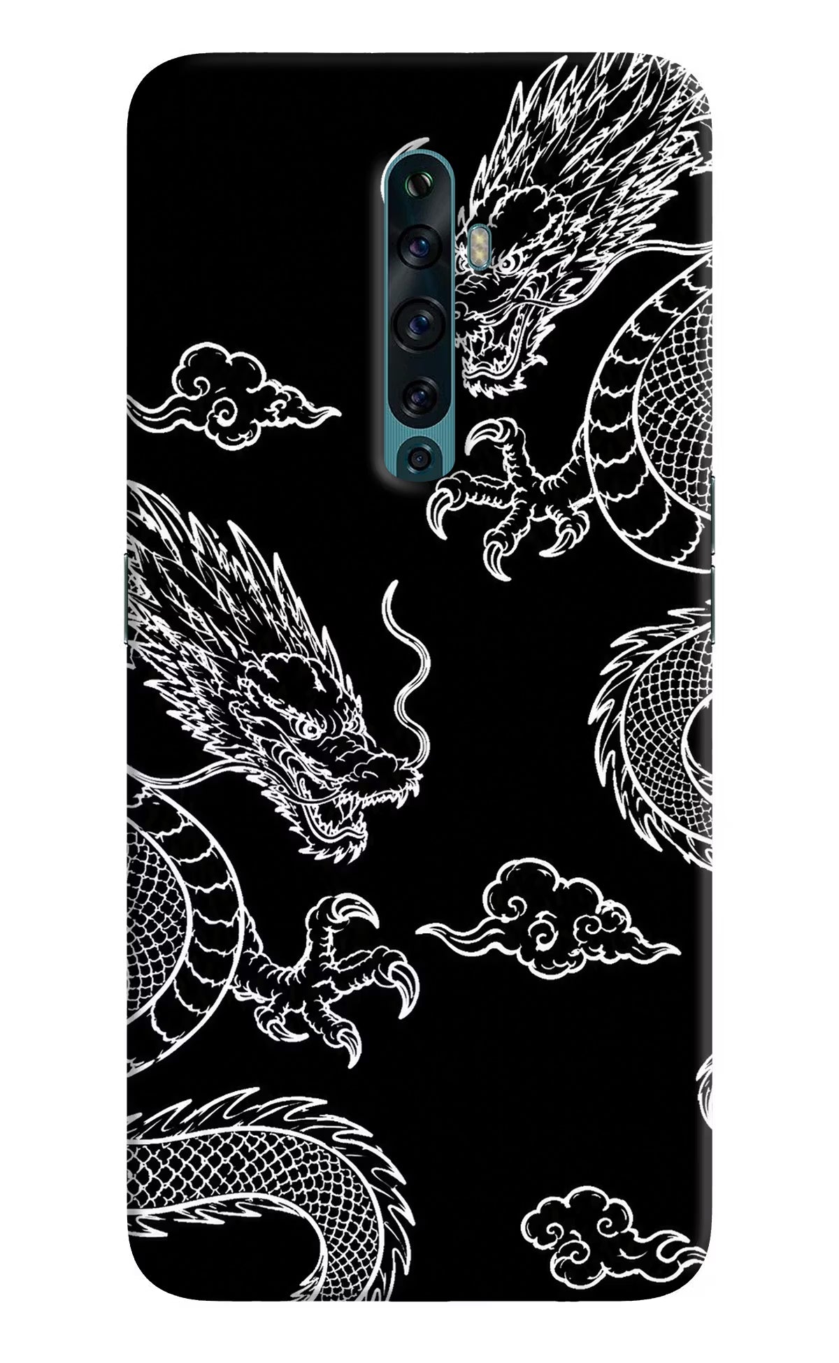 Twin Dragons Oppo Reno2 F Back Cover