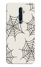 Spider Web Oppo Reno2 F Hard Case Back Cover by Casekaro