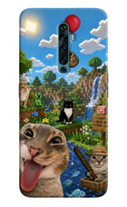 Minecraft Cat Chaos Oppo Reno2 F Hard Case Back Cover by Casekaro