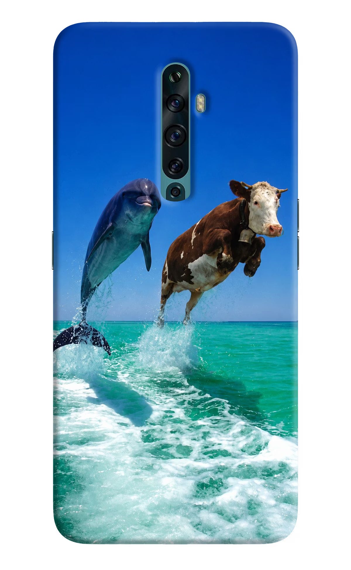 Dolphin vs Cow Oppo Reno2 F Back Cover