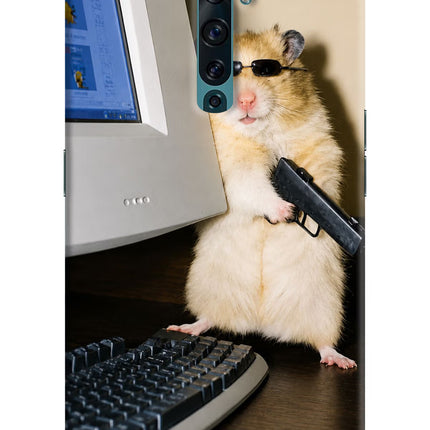 Hacker Hamster Oppo Reno2 F Hard Case Back Cover by Casekaro