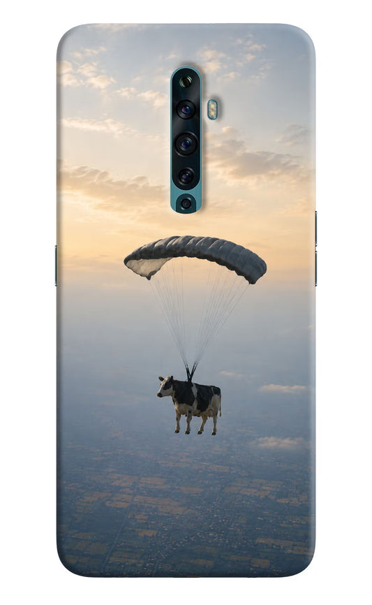 Skydiving Cow Oppo Reno2 F Back Cover