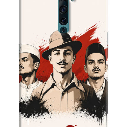 Bhagat Singh Trio Oppo Reno2 F Hard Case Back Cover by Casekaro