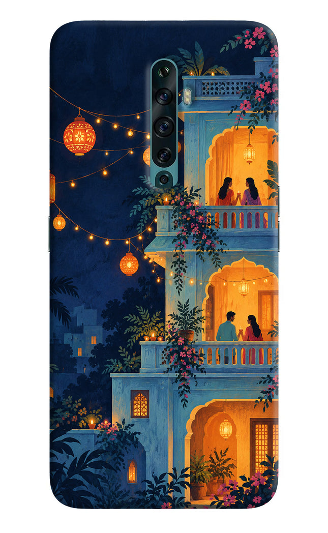 Balcony Glow Oppo Reno2 F Hard Case Back Cover by Casekaro