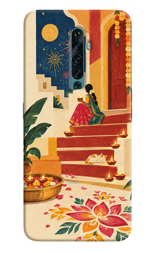 Diwali Rangoli Oppo Reno2 F Hard Case Back Cover by Casekaro