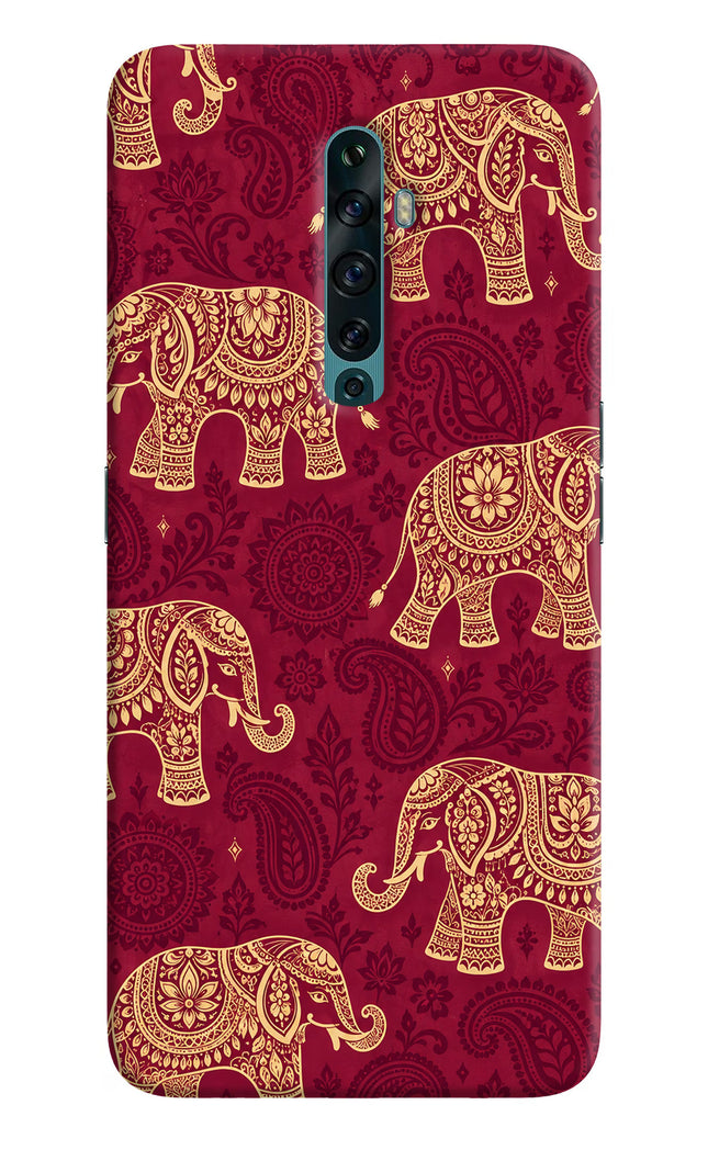 Maroon Elephant Oppo Reno2 F Hard Case Back Cover by Casekaro
