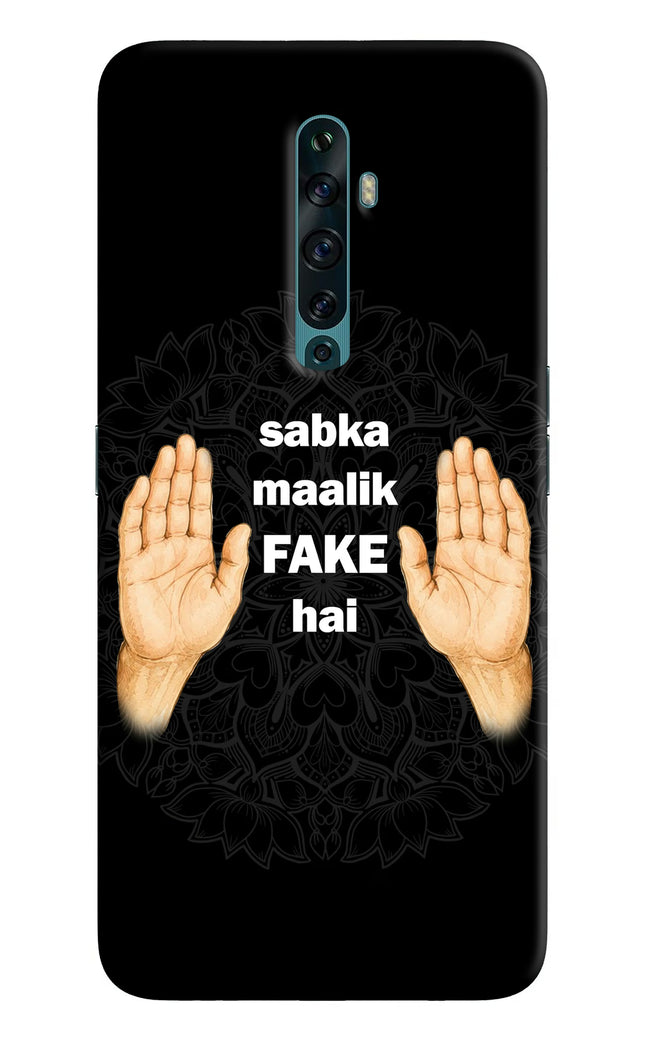 Sabka Malik Fake Oppo Reno2 F Hard Case Back Cover by Casekaro