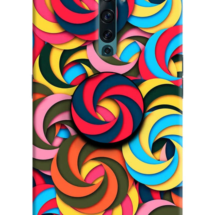 Spiral Pattern Oppo Reno2 F Pop Case
