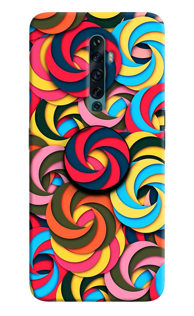 Spiral Pattern Oppo Reno2 F Pop Case