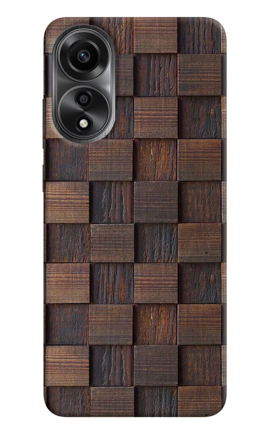 Wooden Cube Design Oppo A78 4G Back Cover