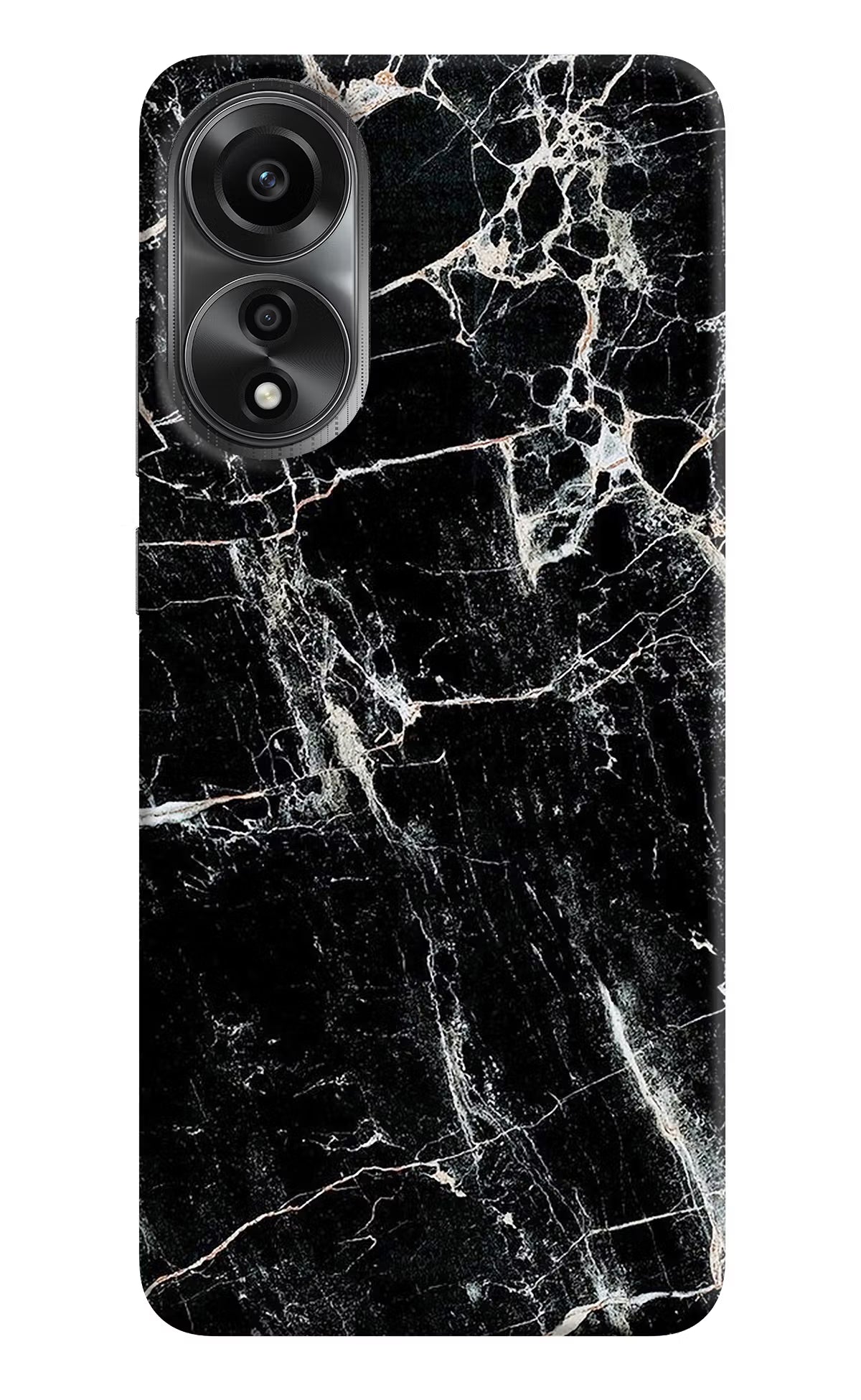 Black Marble Texture Oppo A78 4G Back Cover