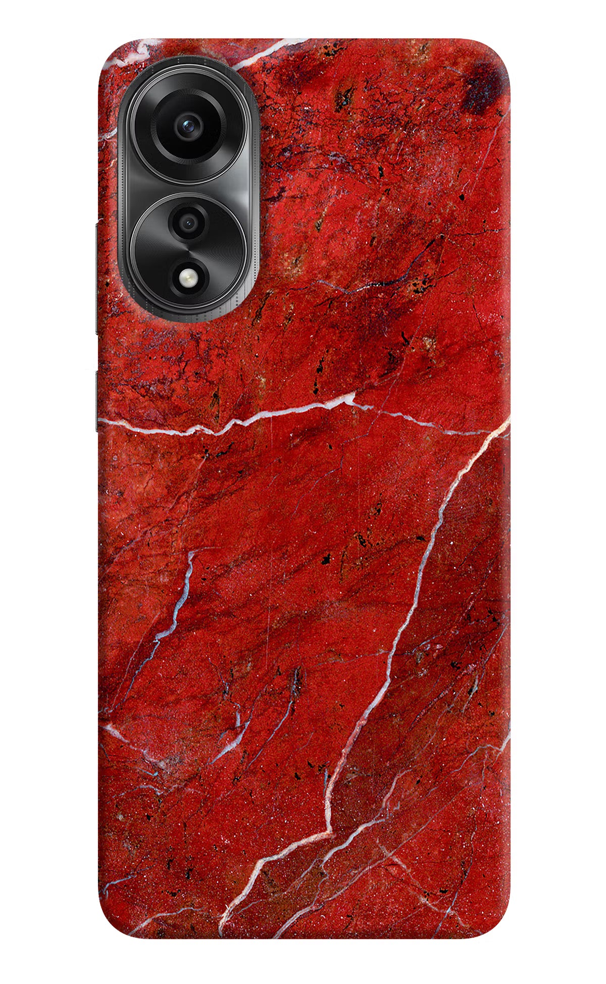 Red Marble Design Oppo A78 4G Back Cover