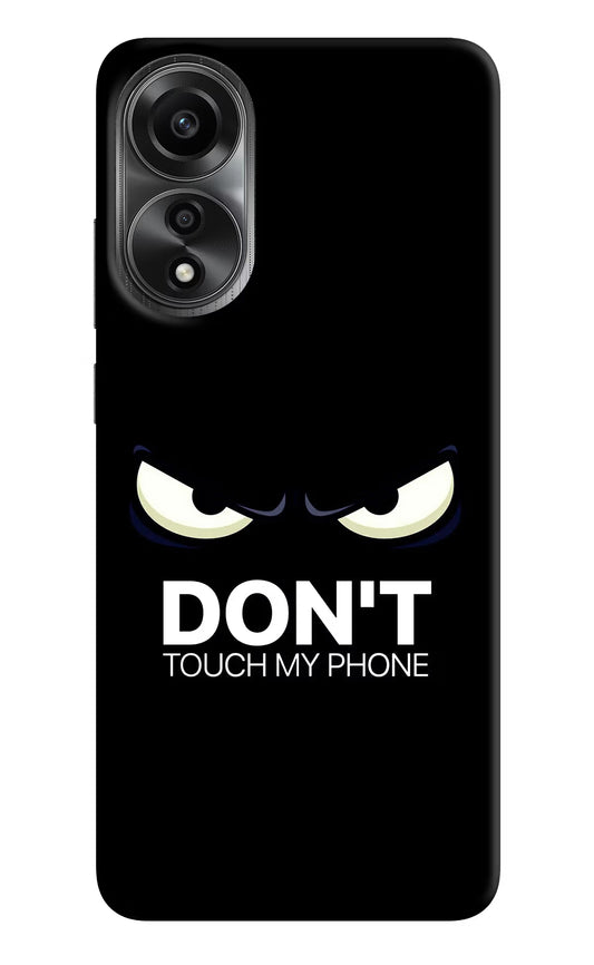 Don'T Touch My Phone Oppo A78 4G Back Cover
