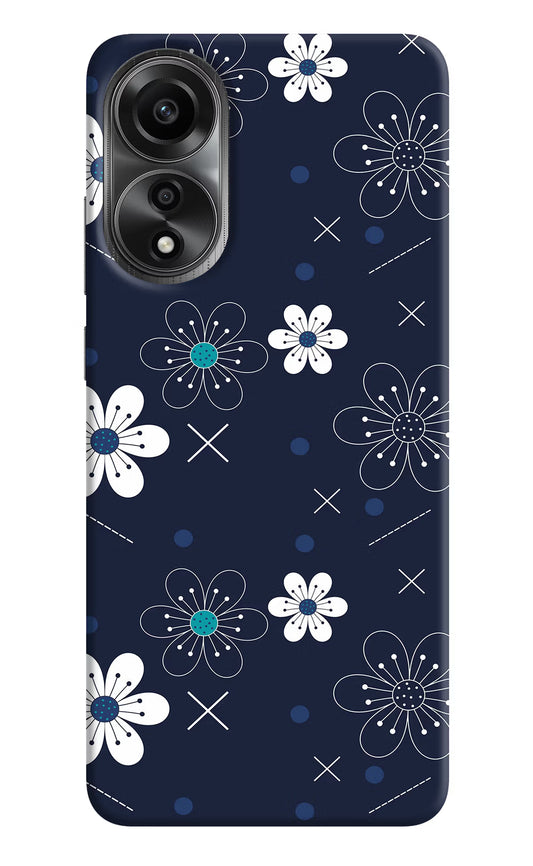 Flowers Oppo A78 4G Back Cover