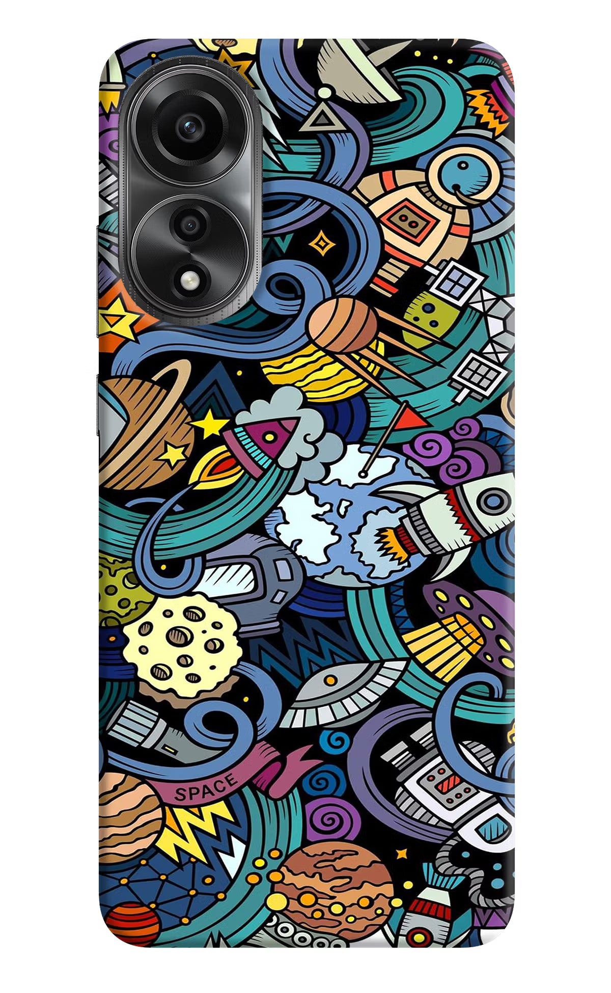 Space Abstract Oppo A78 4G Back Cover