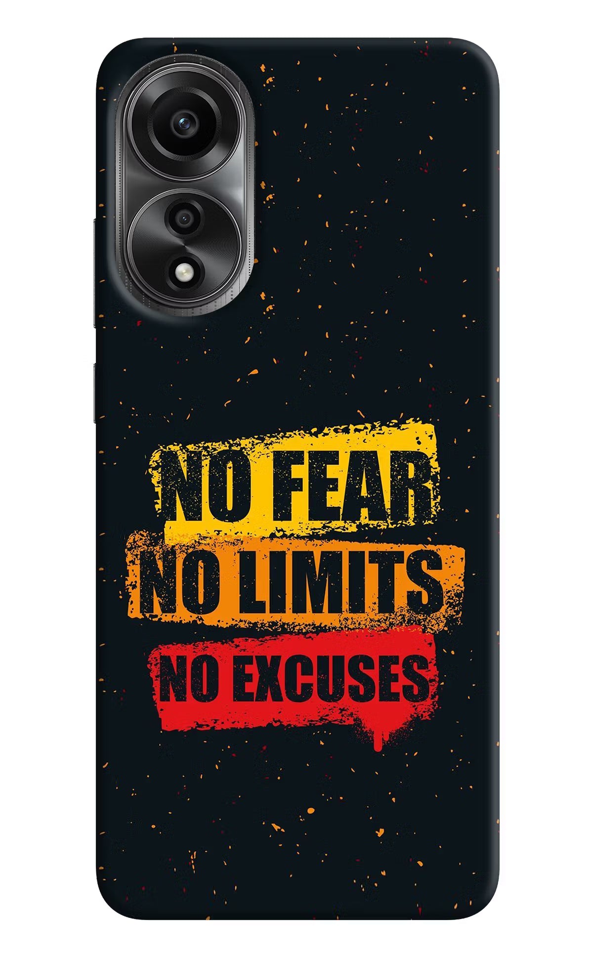 No Fear No Limits No Excuse Oppo A78 4G Back Cover