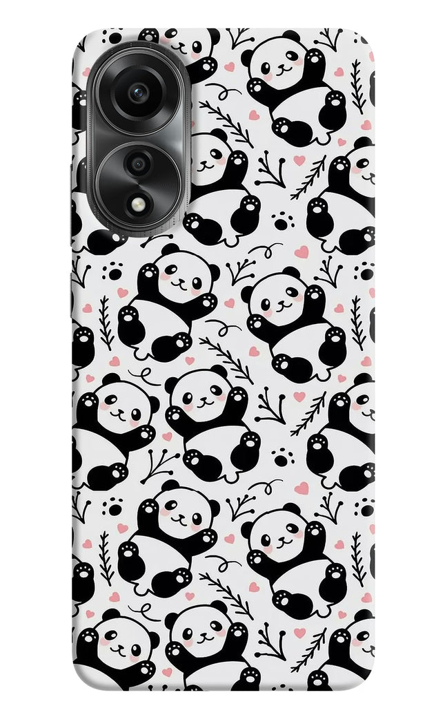 Cute Panda Oppo A78 4G Hard Case Back Cover by Casekaro