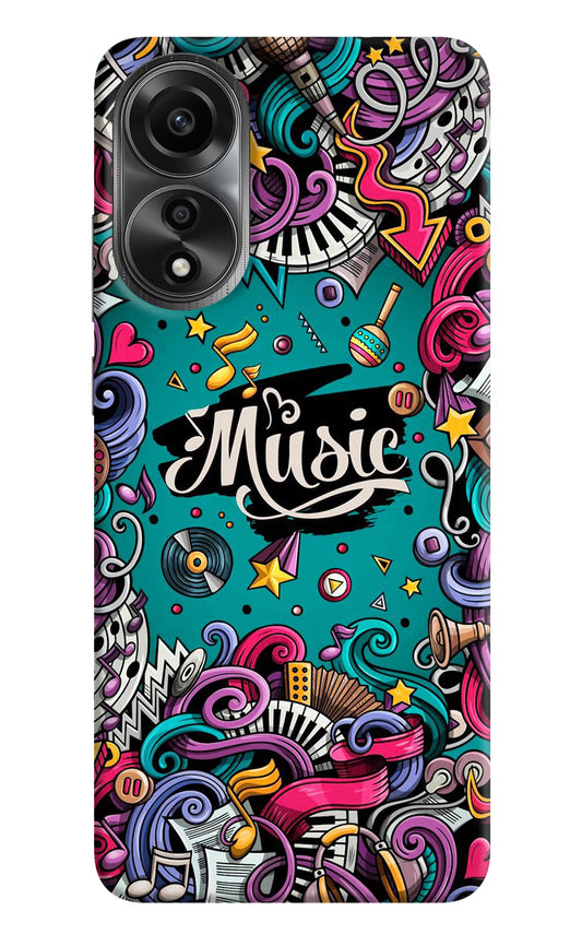 Music Graffiti Oppo A78 4G Back Cover