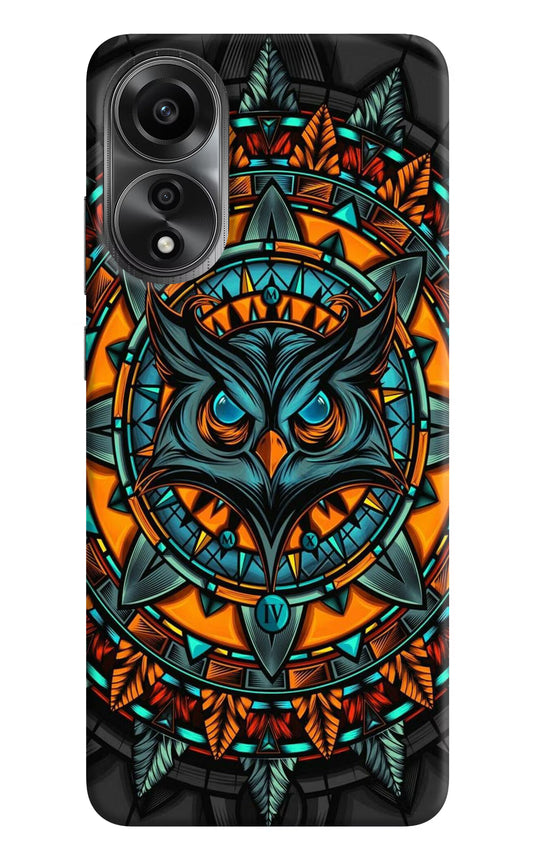 Angry Owl Art Oppo A78 4G Back Cover