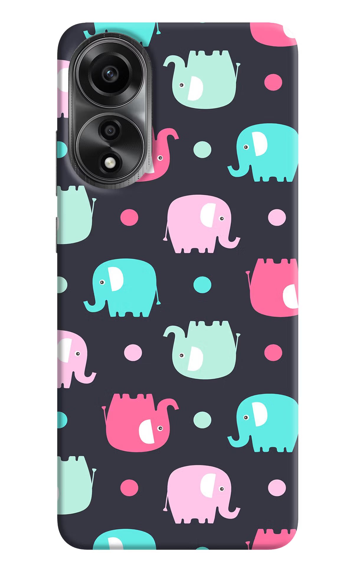 Elephants Oppo A78 4G Back Cover