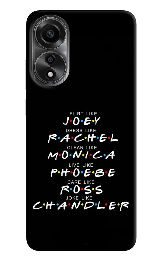 FRIENDS Character Oppo A78 4G Back Cover