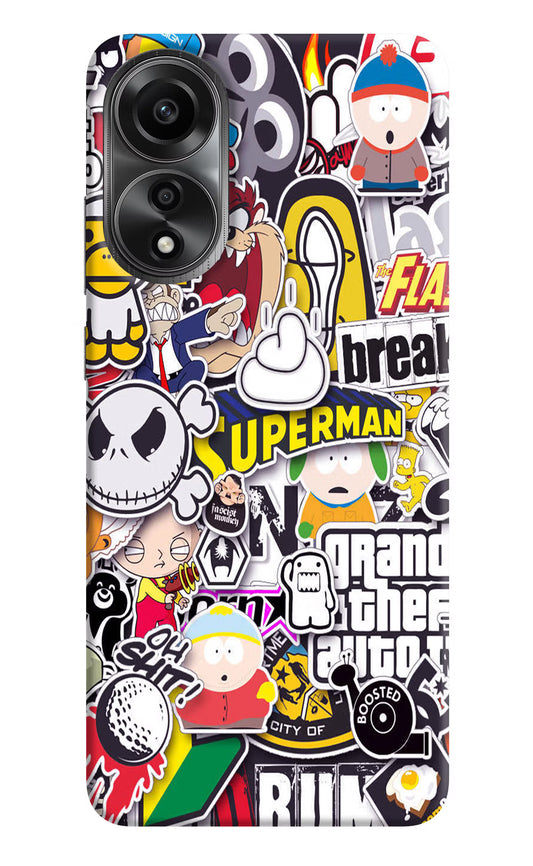 Sticker Bomb Oppo A78 4G Back Cover