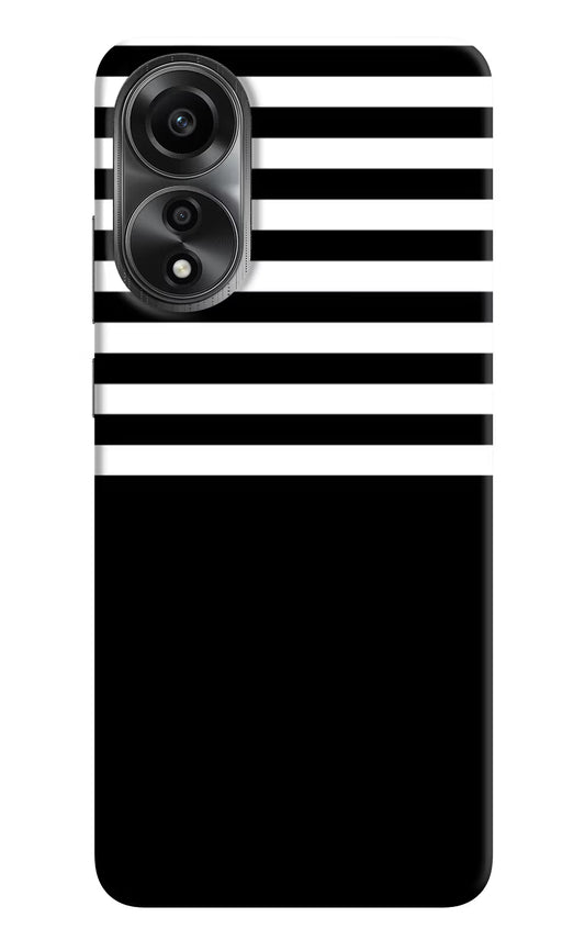 Black and White Print Oppo A78 4G Back Cover