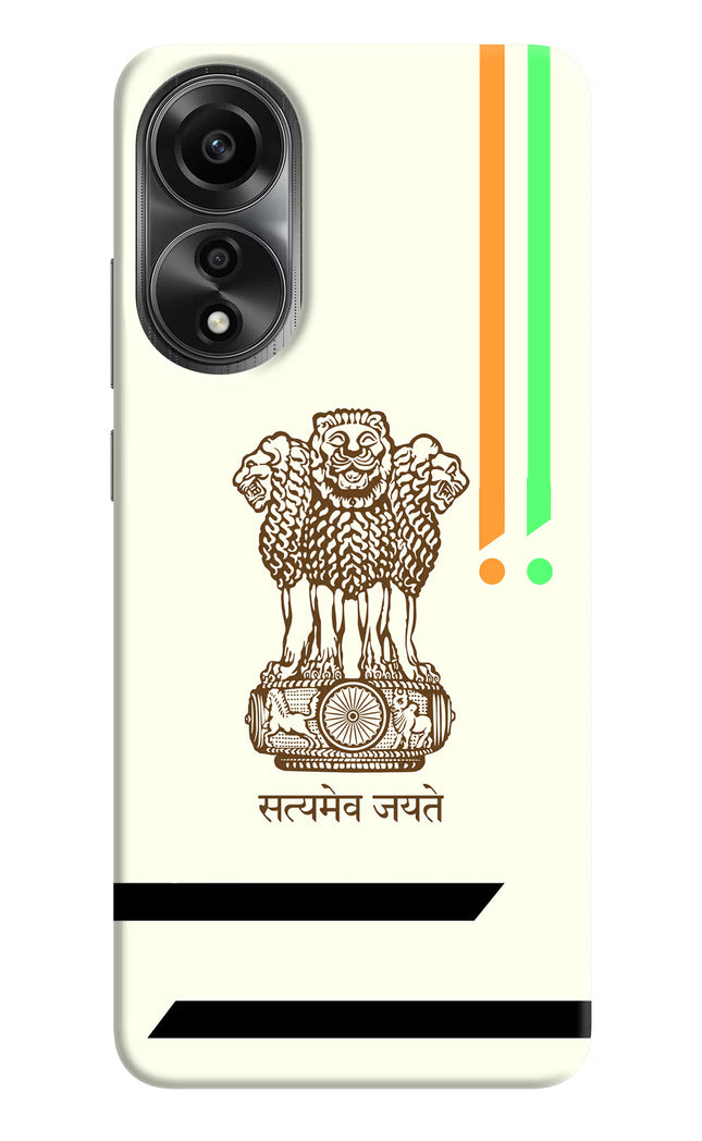 Satyamev Jayate Brown Logo Oppo A78 4G Back Cover