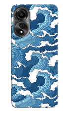 Blue Waves Oppo A78 4G Hard Case Back Cover by Casekaro