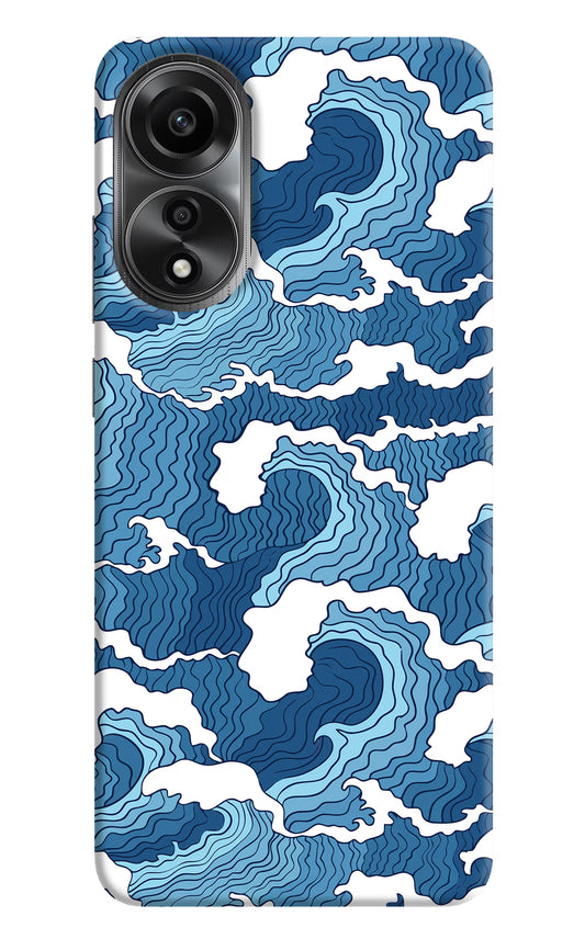 Blue Waves Oppo A78 4G Back Cover