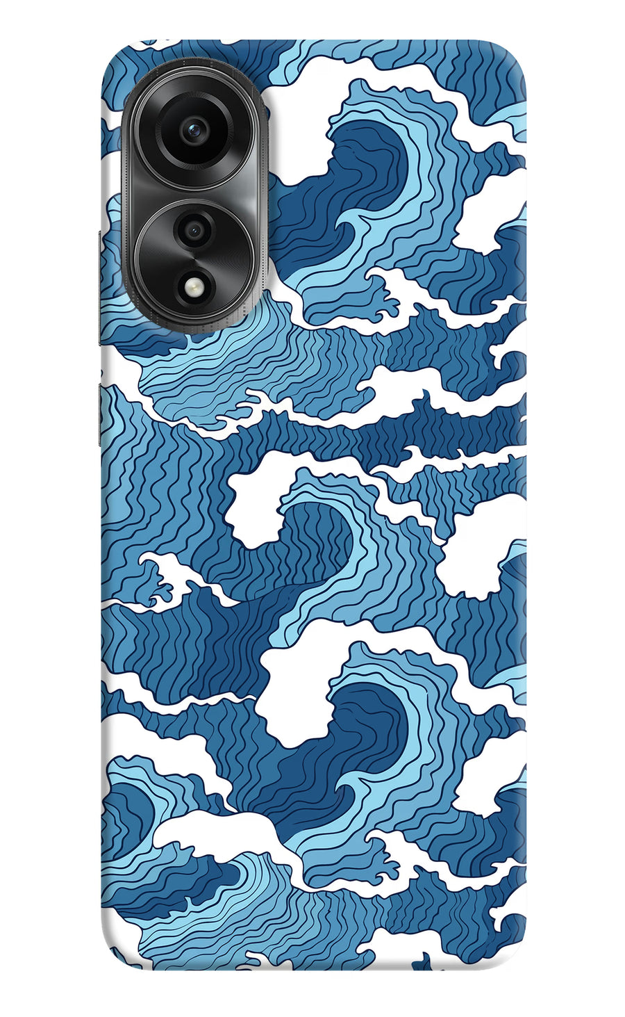 Blue Waves Oppo A78 4G Back Cover, Hard case