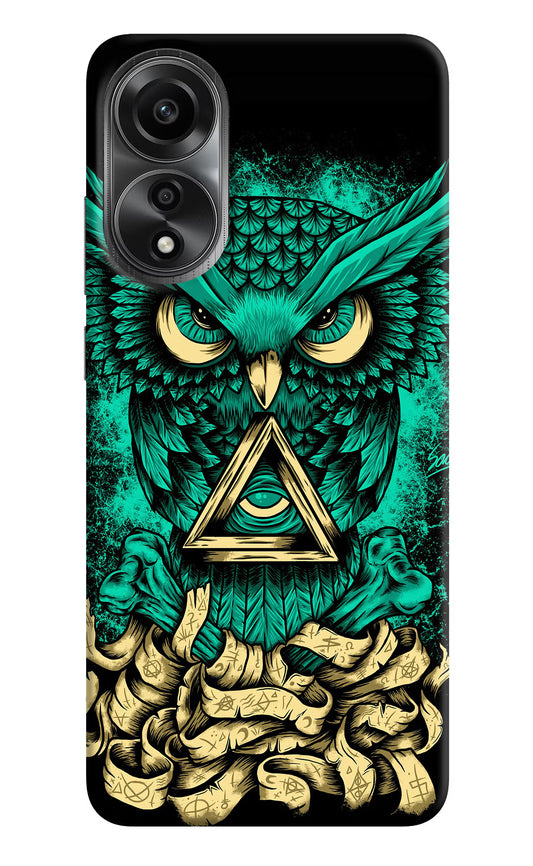 Green Owl Oppo A78 4G Back Cover