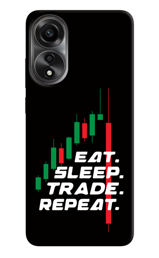 Eat Sleep Trade Repeat Oppo A78 4G Back Cover
