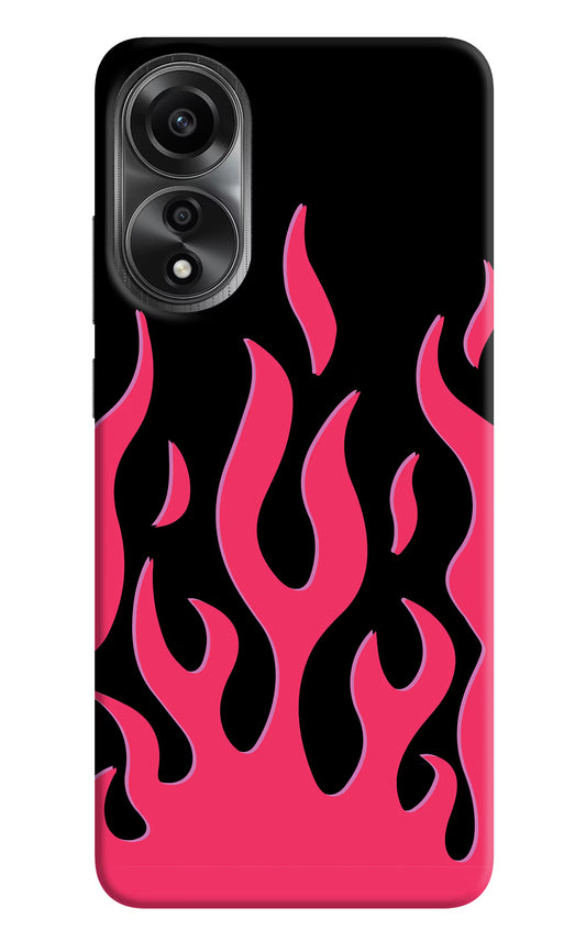 Fire Flames Oppo A78 4G Back Cover