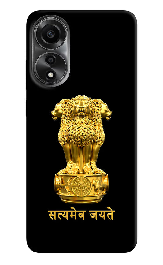 Satyamev Jayate Golden Oppo A78 4G Back Cover