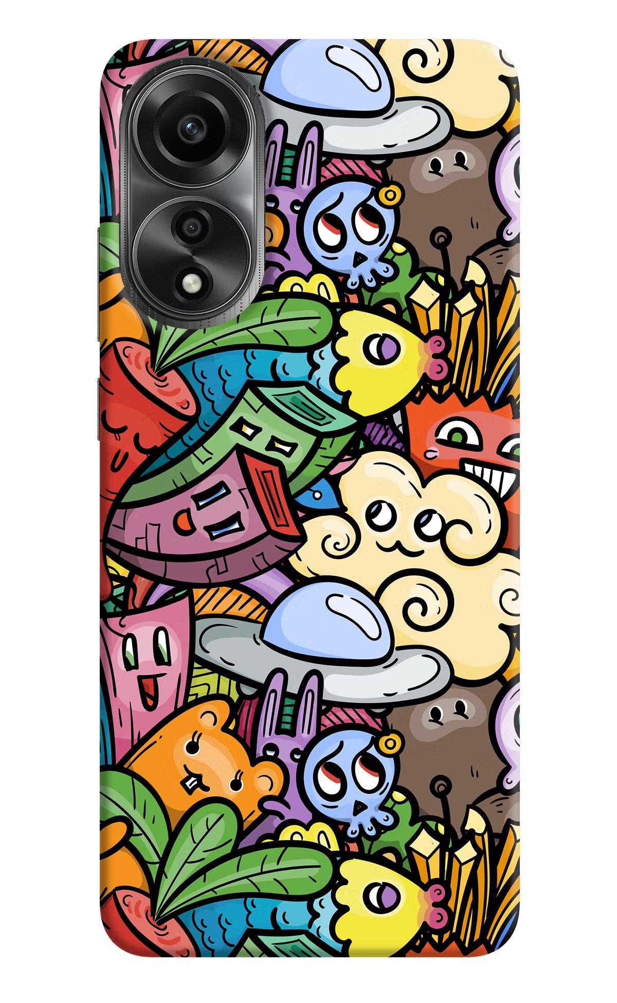 Veggie Doodle Oppo A78 4G Back Cover
